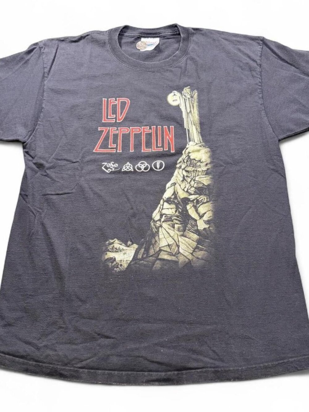 Vintage Led Zeppelin Stairway to Heaven Two Sided Band Tee L